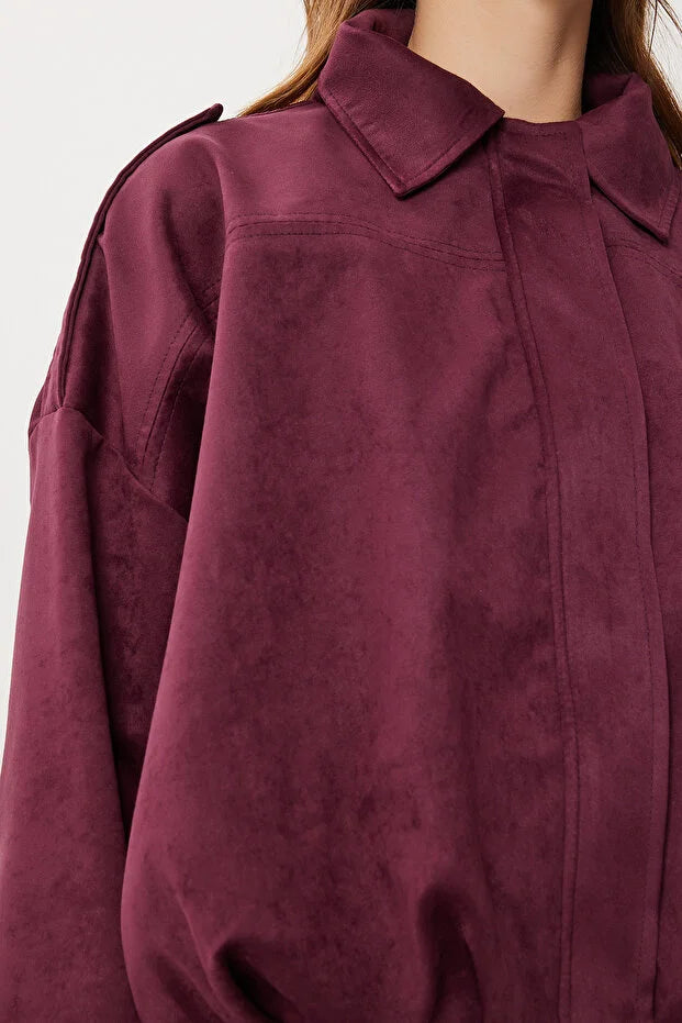 Süet Görünümlü Bomber Ceket