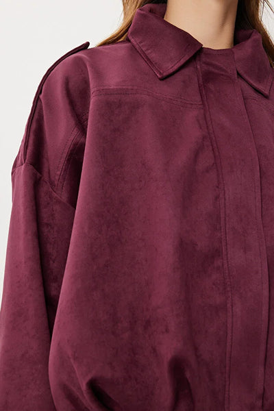 Süet Görünümlü Bomber Ceket