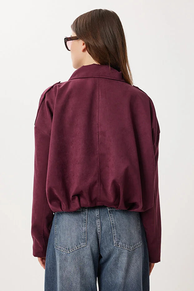 Süet Görünümlü Bomber Ceket