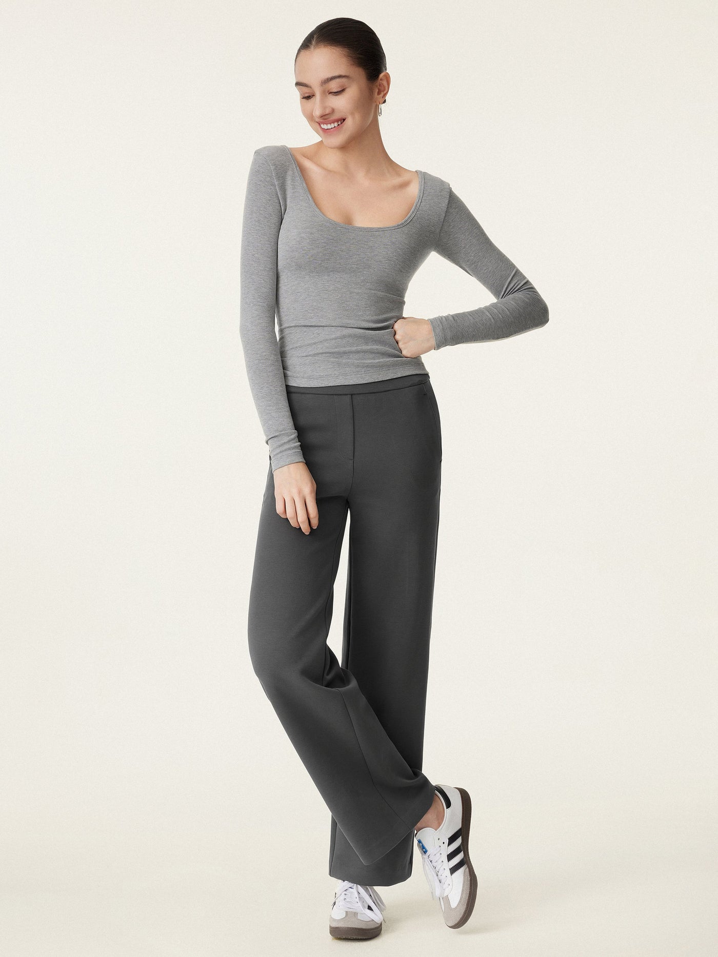 Yumuşak Dokulu, Yüksek Bel Pantalon